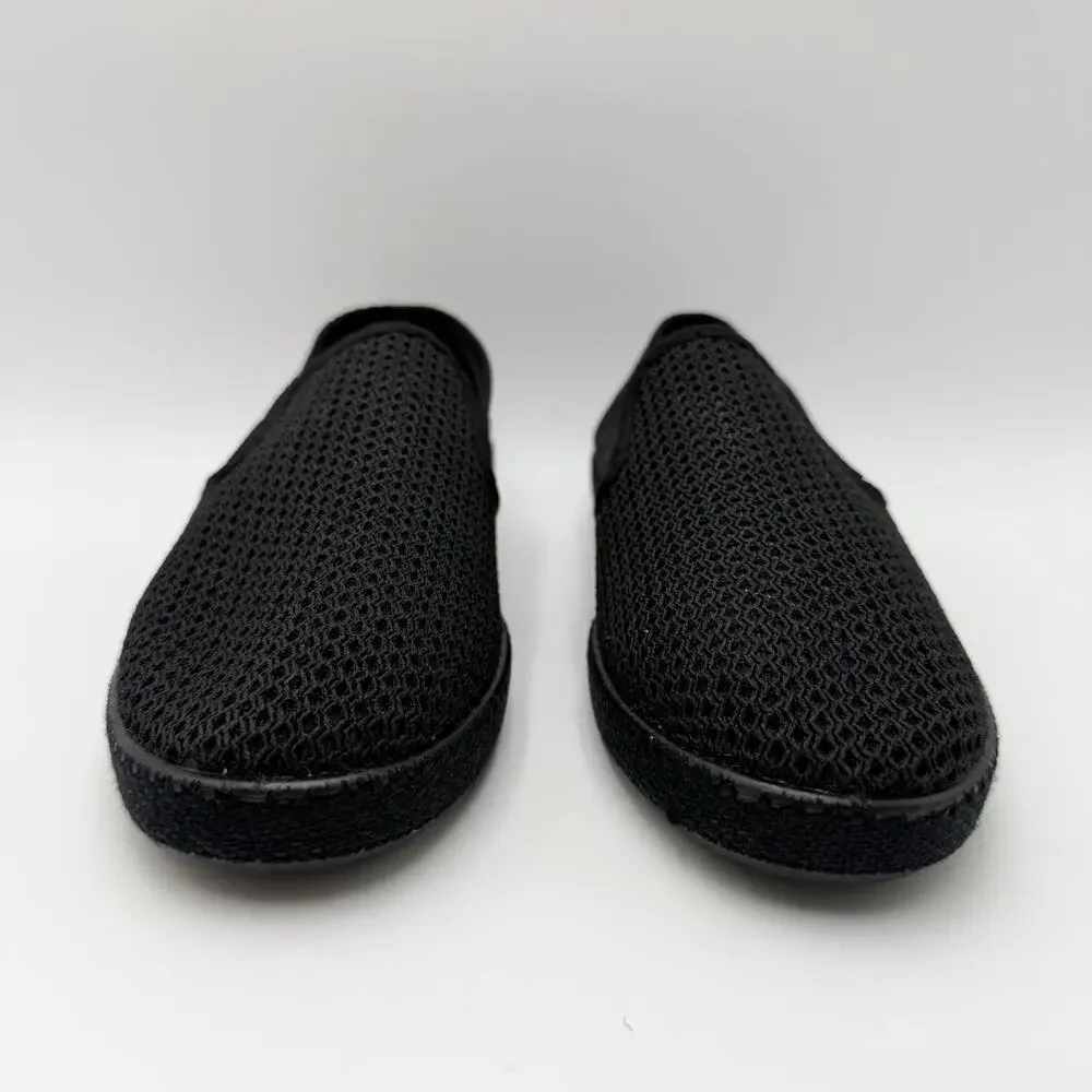 Rivieras Womens Classic Mesh Slip On Shoes Size 7.5 EU 38 Black NIB